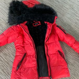 Girls 10/12 red Diesel coat